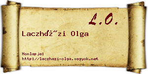 Laczházi Olga névjegykártya